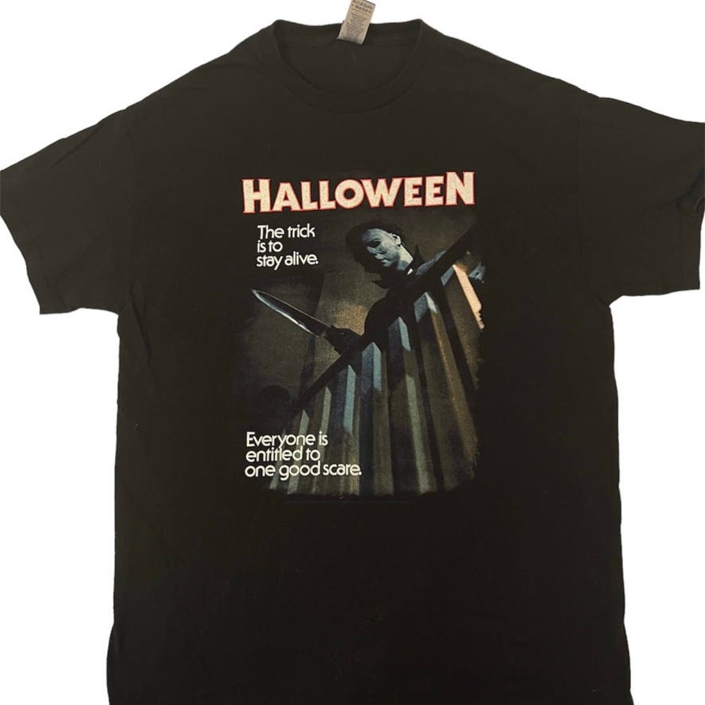 Halloween The Trick Is To Stay Alive 1978 Horror Movie Shirt - NWOT Sz Medium